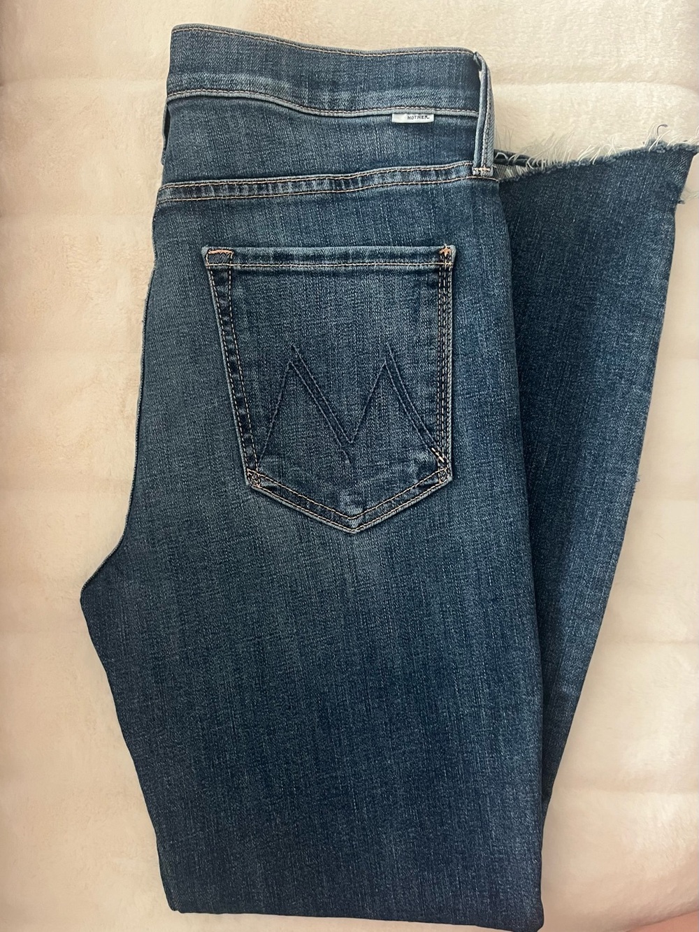 MOTHER skinny ankle cropped jeans